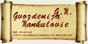Gvozdenija Mankulović vizit kartica